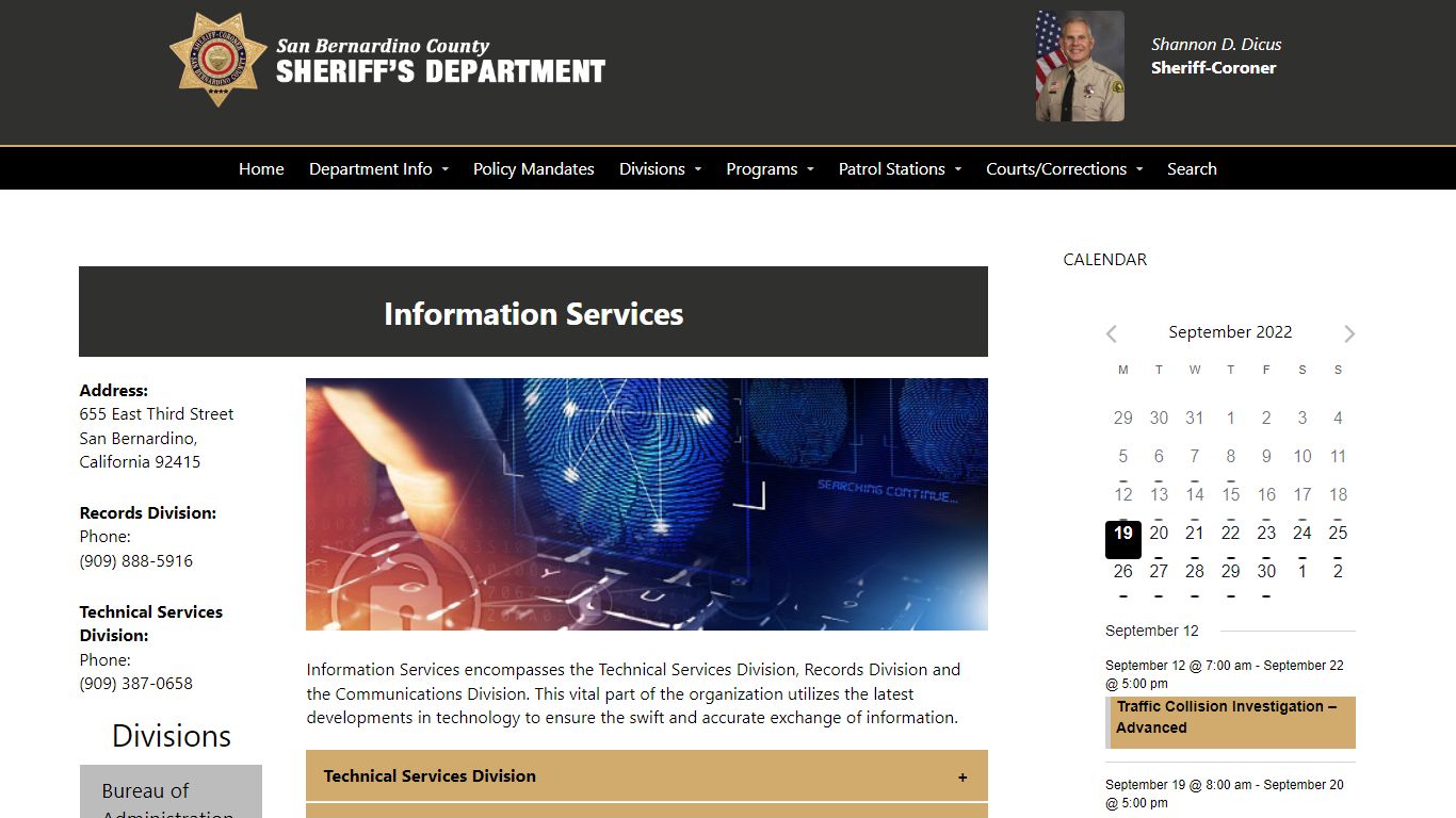 Information Services – San Bernardino County Sheriff's Department